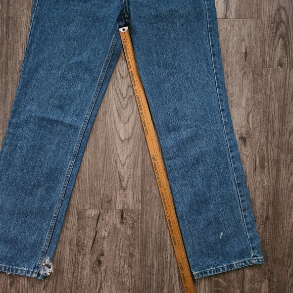 Levi’s 505 Regular Fit Jeans Blue Denim Straight Leg – Men’s 34x32 Orange Tab - Picture 4 of 13